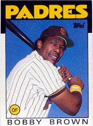 1986 Topps Baseball Cards      182     Bobby Brown